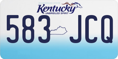 KY license plate 583JCQ