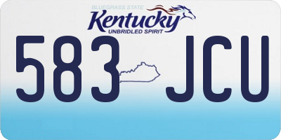 KY license plate 583JCU