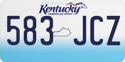 KY license plate 583JCZ