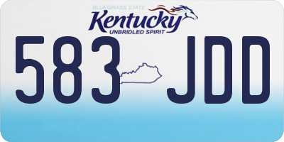 KY license plate 583JDD