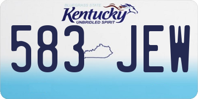 KY license plate 583JEW