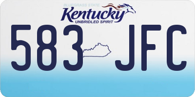 KY license plate 583JFC