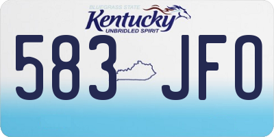 KY license plate 583JFO