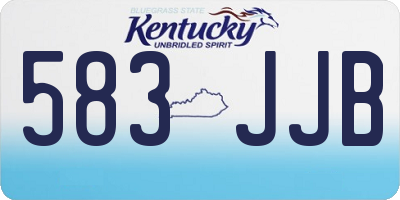 KY license plate 583JJB