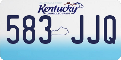 KY license plate 583JJQ