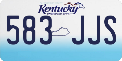 KY license plate 583JJS