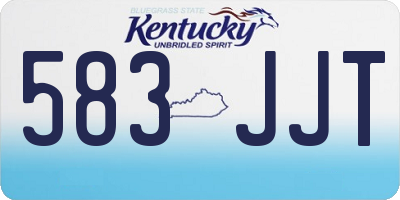 KY license plate 583JJT