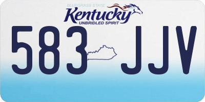 KY license plate 583JJV