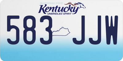 KY license plate 583JJW