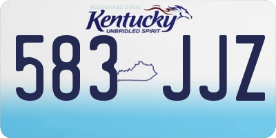 KY license plate 583JJZ