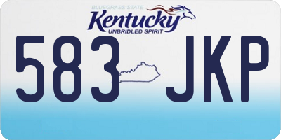 KY license plate 583JKP