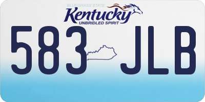 KY license plate 583JLB