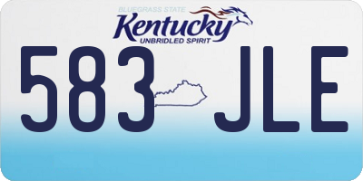 KY license plate 583JLE