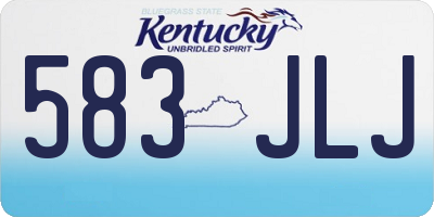 KY license plate 583JLJ