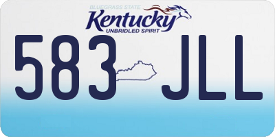 KY license plate 583JLL