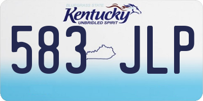 KY license plate 583JLP
