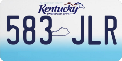 KY license plate 583JLR