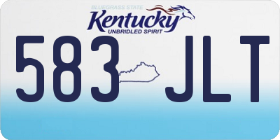 KY license plate 583JLT