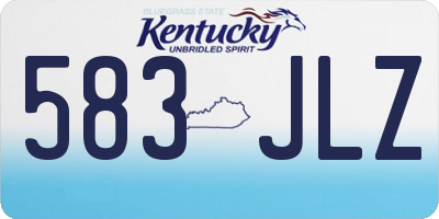 KY license plate 583JLZ