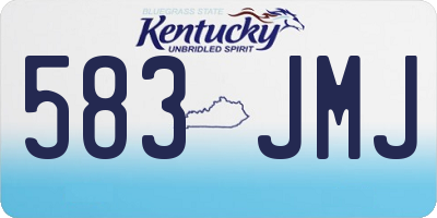 KY license plate 583JMJ