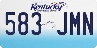 KY license plate 583JMN