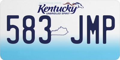 KY license plate 583JMP
