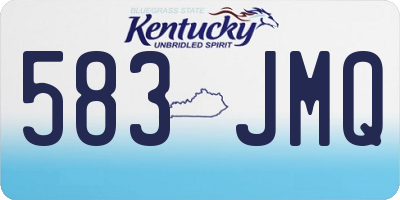 KY license plate 583JMQ
