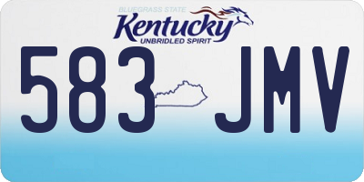 KY license plate 583JMV