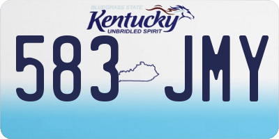 KY license plate 583JMY