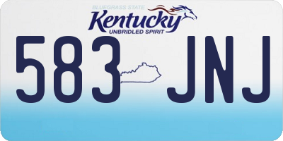 KY license plate 583JNJ