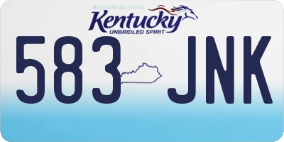 KY license plate 583JNK
