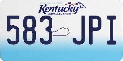 KY license plate 583JPI