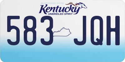 KY license plate 583JQH