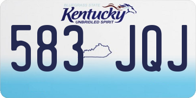 KY license plate 583JQJ