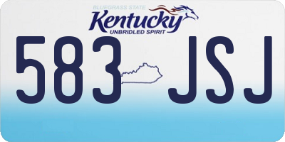 KY license plate 583JSJ