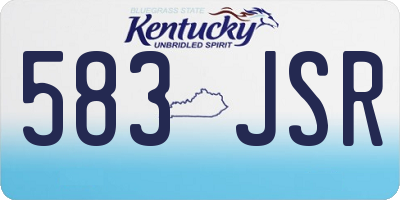 KY license plate 583JSR