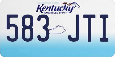 KY license plate 583JTI
