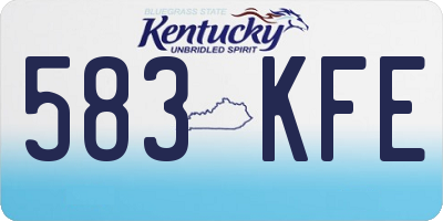 KY license plate 583KFE