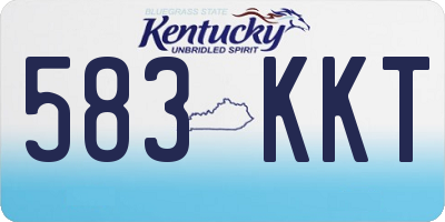 KY license plate 583KKT