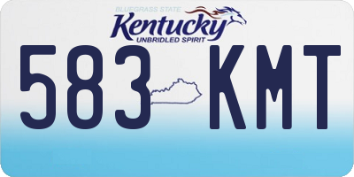 KY license plate 583KMT