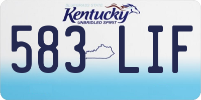 KY license plate 583LIF