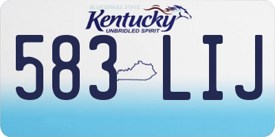 KY license plate 583LIJ