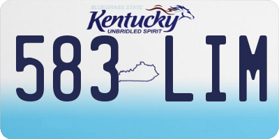 KY license plate 583LIM