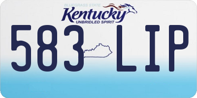 KY license plate 583LIP