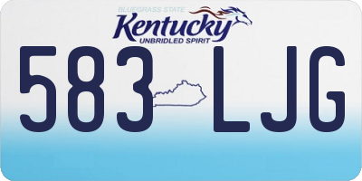 KY license plate 583LJG