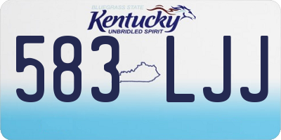 KY license plate 583LJJ