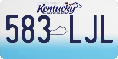 KY license plate 583LJL