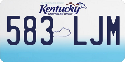 KY license plate 583LJM