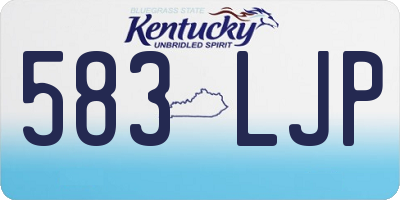 KY license plate 583LJP