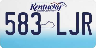 KY license plate 583LJR